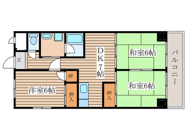 相互ビルの物件間取画像